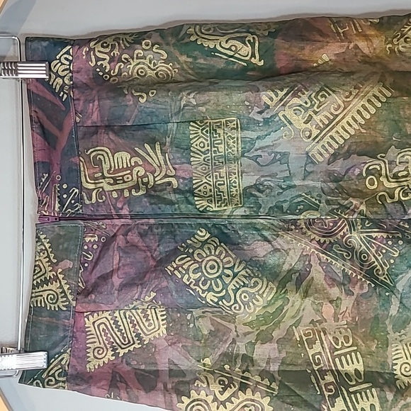 Vera Mont Avant Garde Midi Skirt Pleated Faux Wrap Vintage Punk Silky - Picture 7 of 11